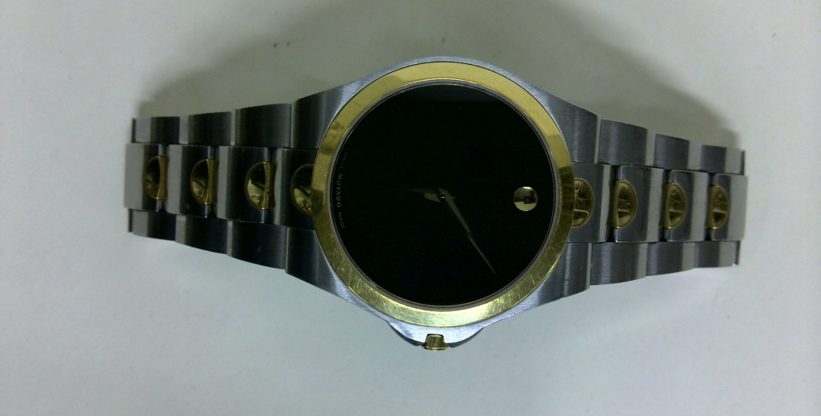 Movado Luno 40mm Silver/Gold Stainless Steel Men’s Wristwatch