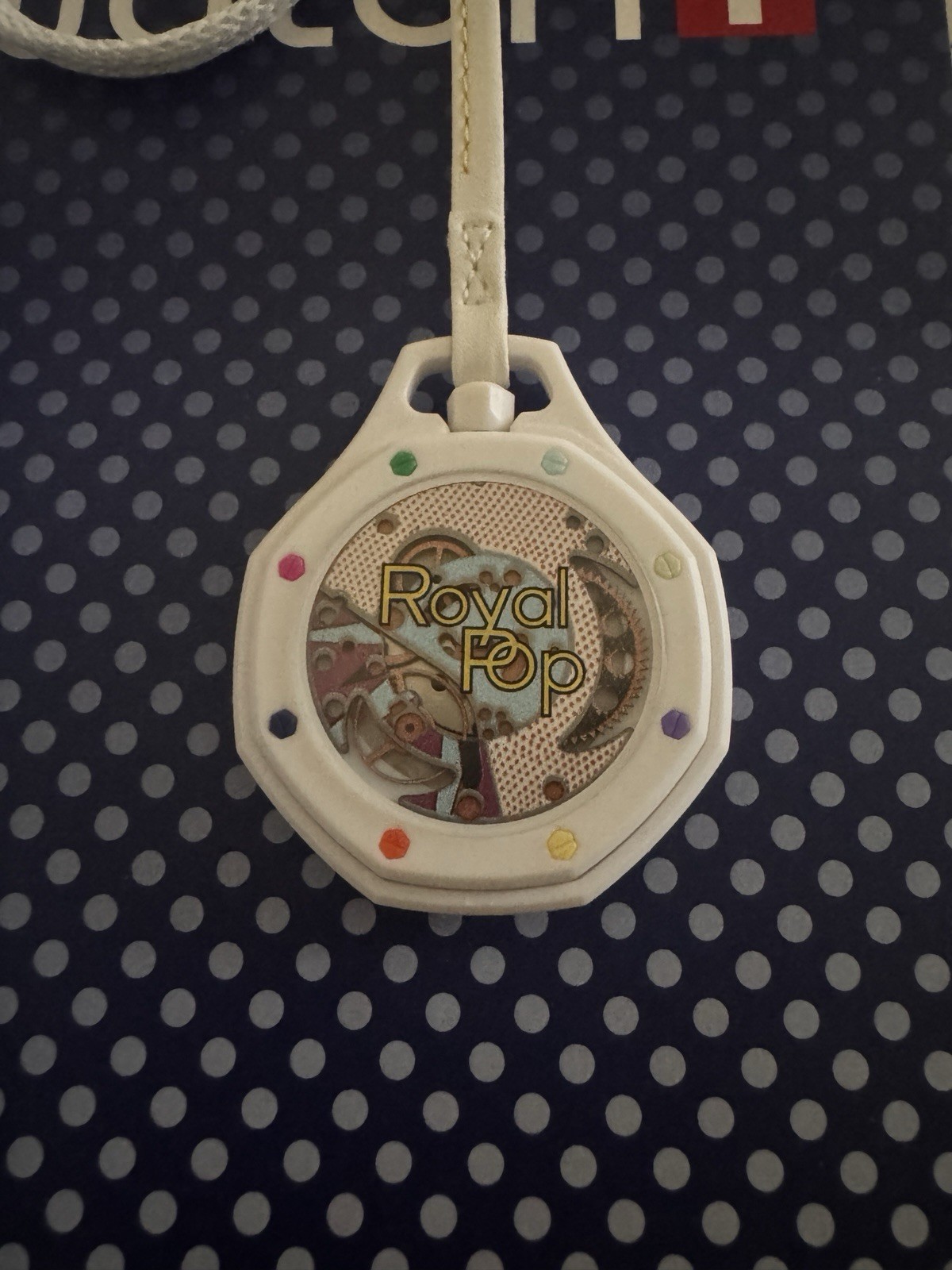 Swatch Royal Pop Huit Blanc Quartz Octagon 41mm White Leather Box Papers