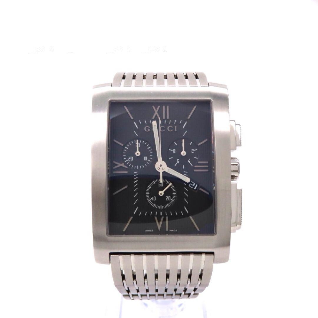 GUCCI G-Metro 8600M Chronograph Black Dial Rectangular Classic Design Watch