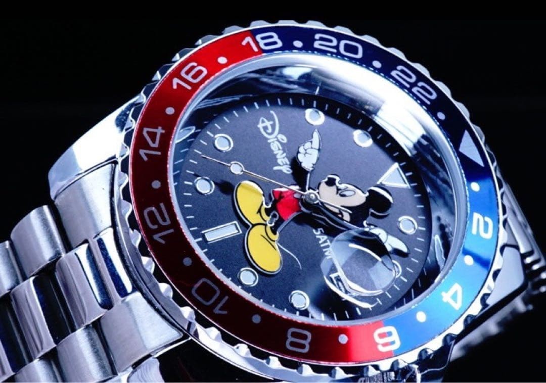 Disney MICKEY Mickey Mouse collaboration wristwatch GMT battery operated