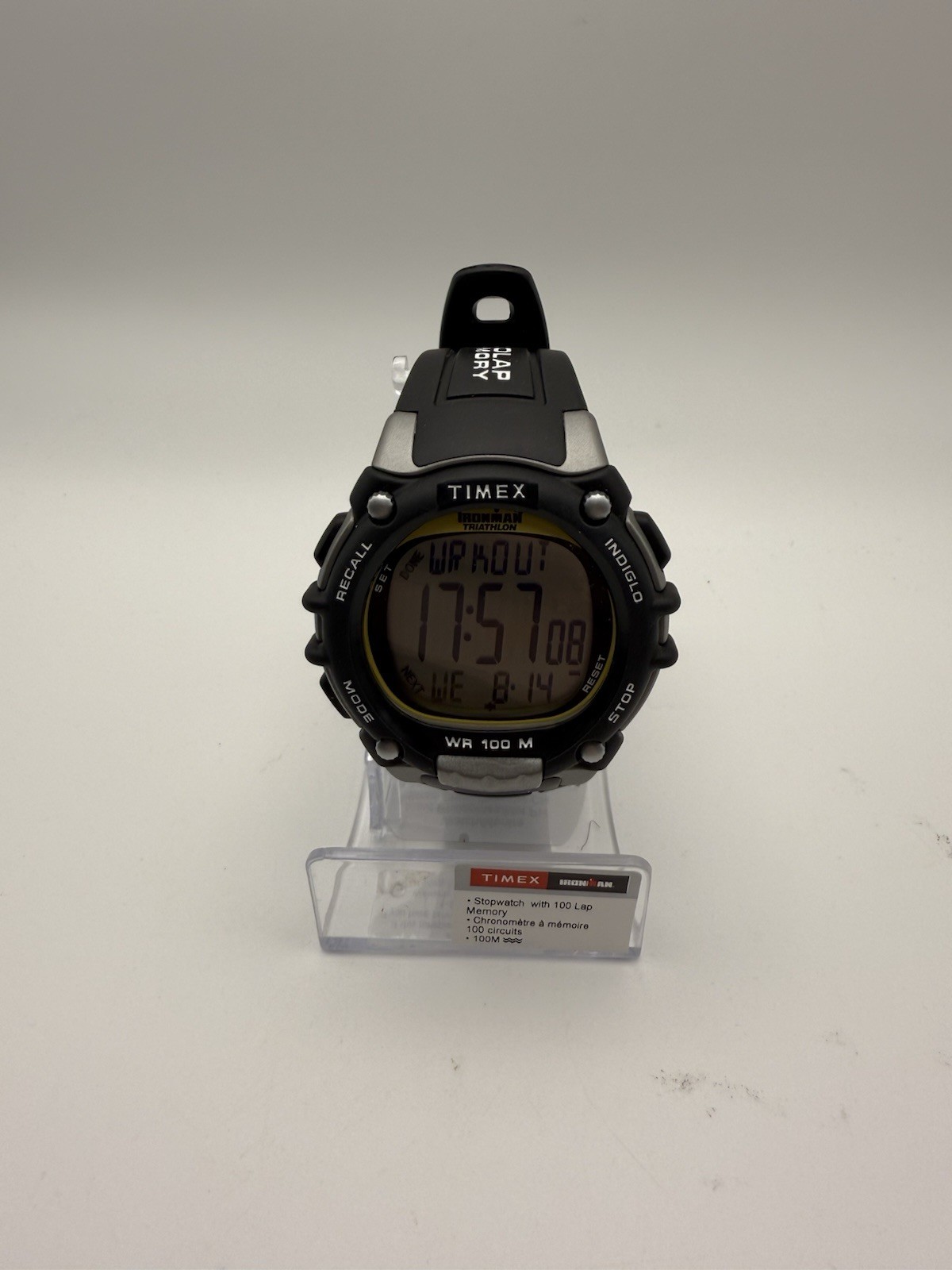 Timex Ironman Classic 100 44mm Black Resin Case with Black Plastic Band Men’s…