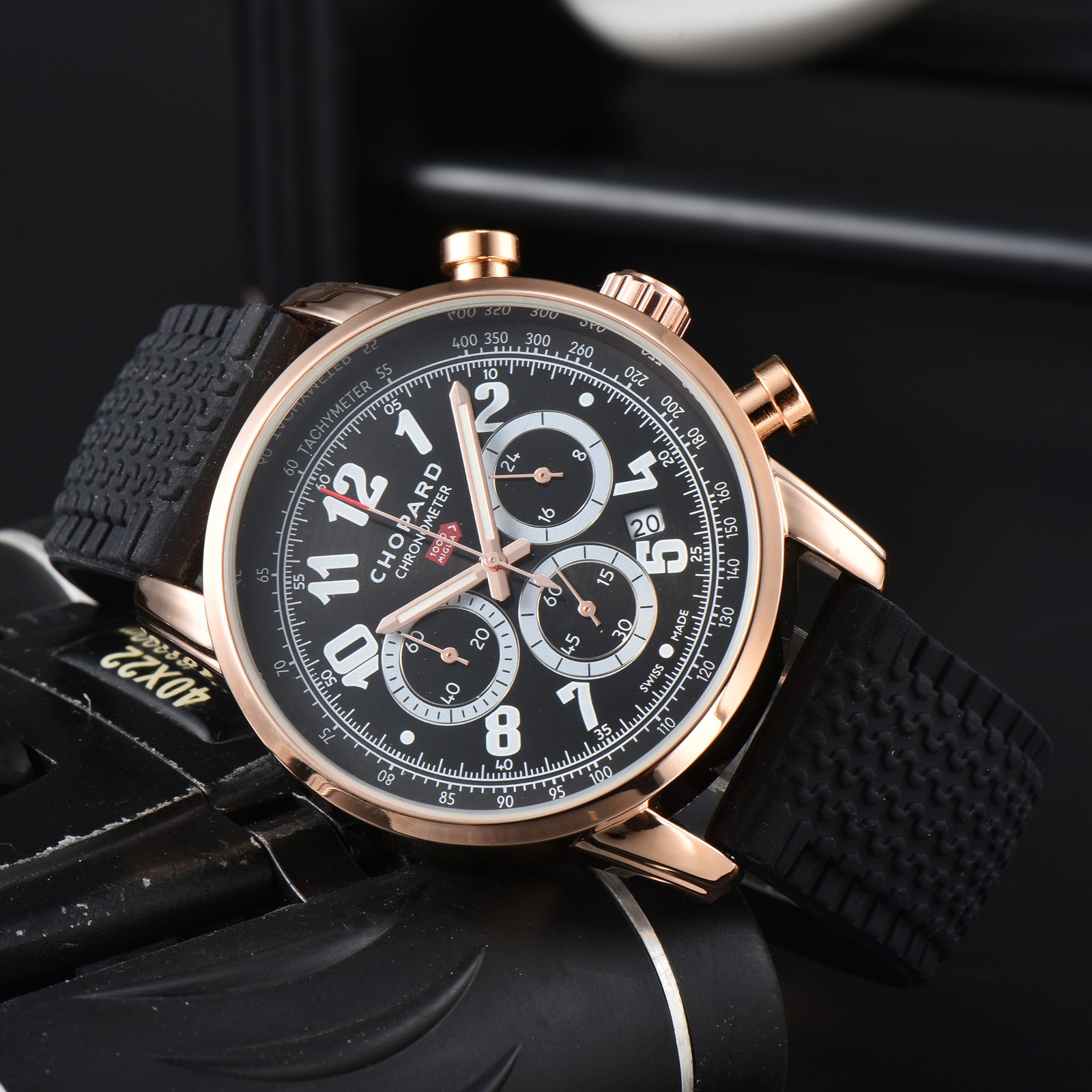 Chopard multifunctional quartz watch with all dial functions working perfectly