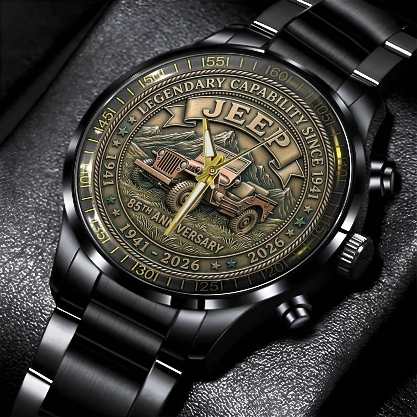 New Jeep 85th anniversary Gift For Fans 3755 Stainless Steel Watch MM385