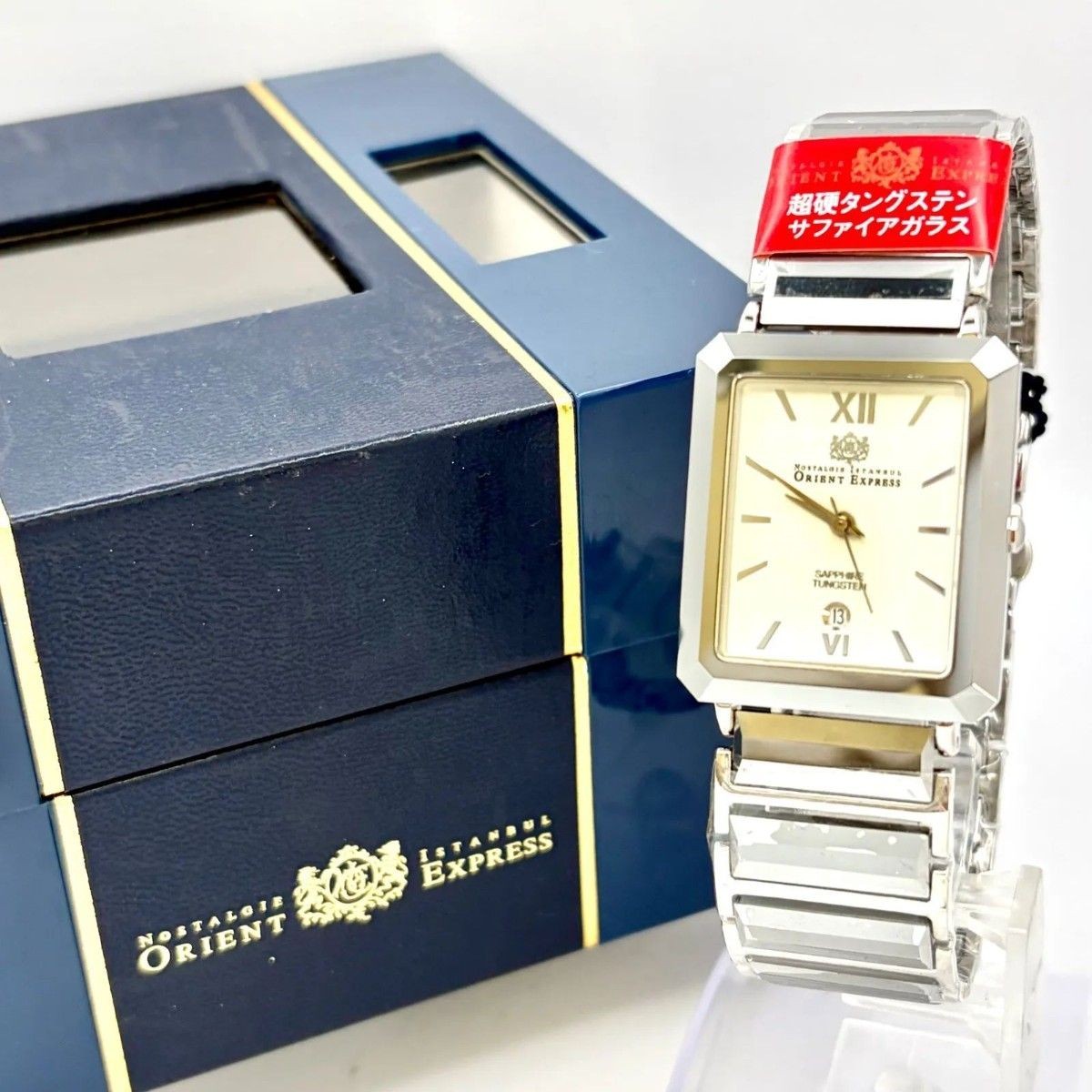 Unused New Battery ORIENT EXPRESS Tungsten Men s Wristwatch Octagon OE8033