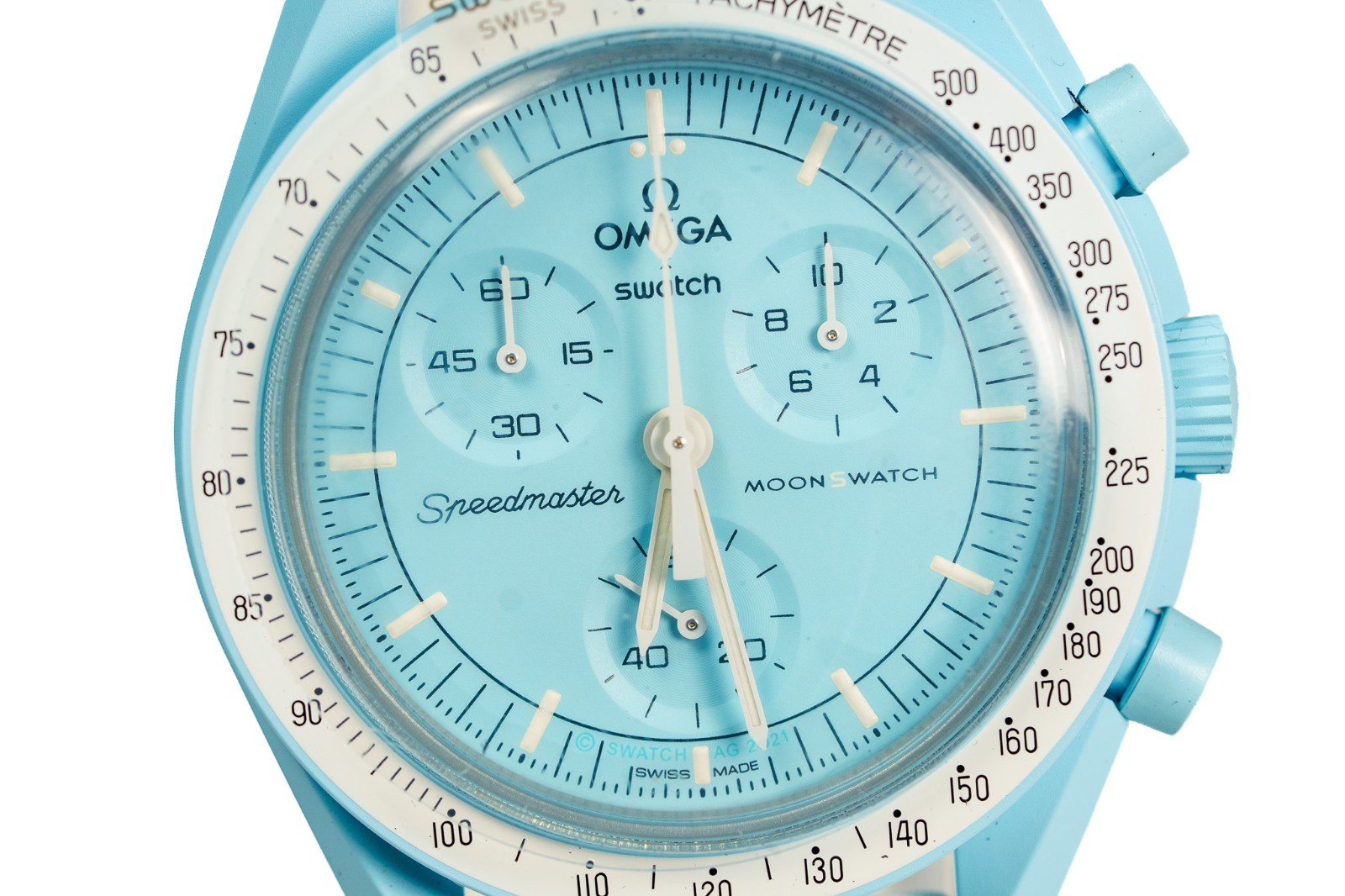 Swatch x Omega Bioceramic Moonswatch Mission To Uranus SO33L100 Blue Men Watch