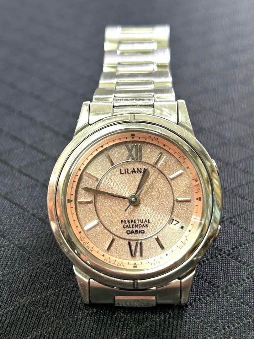 Fully functional CASIO LILANA solar-powered radio-controlled women’s watch.