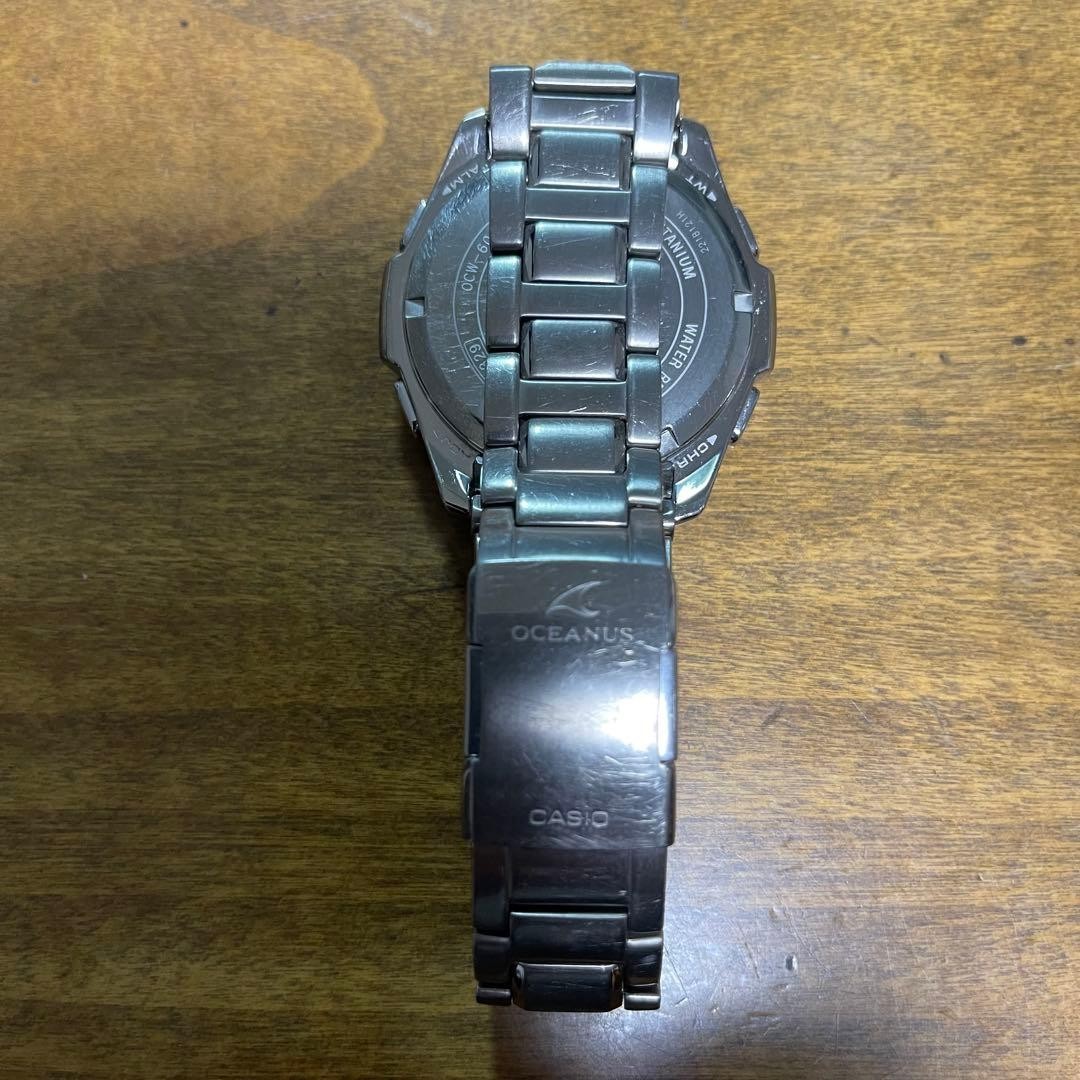 CASIO OCEANUS OCW-600 Chronograph Solar Radio Titanium 19cm Wrist Japan