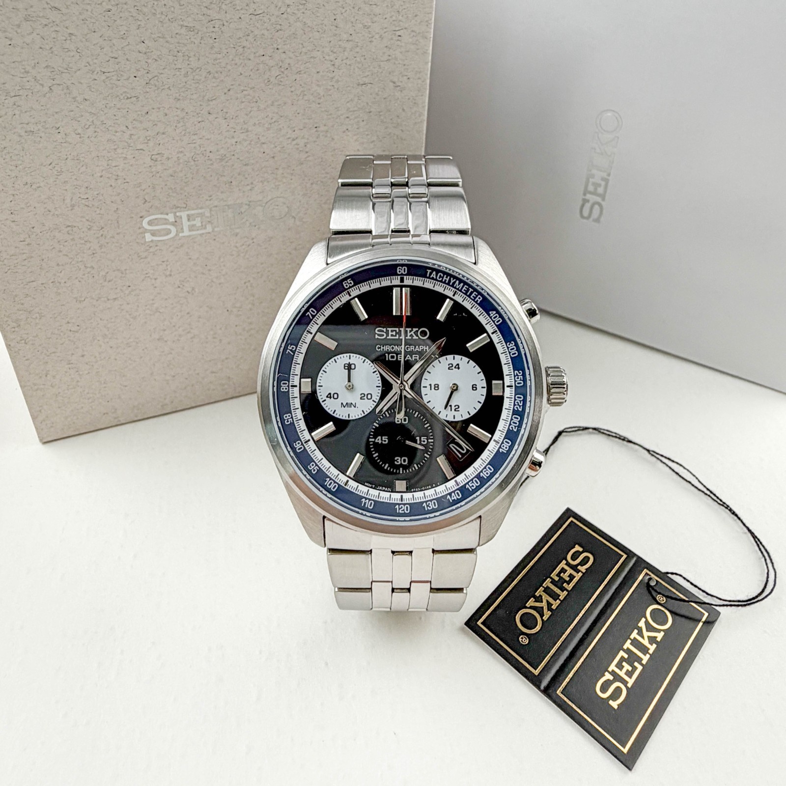Seiko SSB427 Men’s Essentials Blue Dial Stainless Steel Quartz Watch 41.5mm
