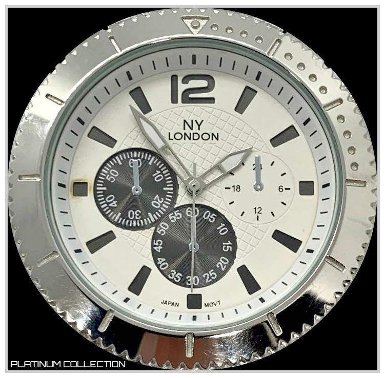 Men’s CLASSY ELEGANT DIVER Round Silver LUXURY Designer Fashion WRIST WATCH 46mm