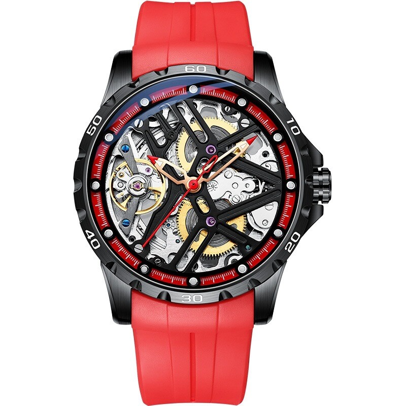 AILANG Men’s Gift Luminous Business Hollow Tourbillon Automatic Mechanical Watch