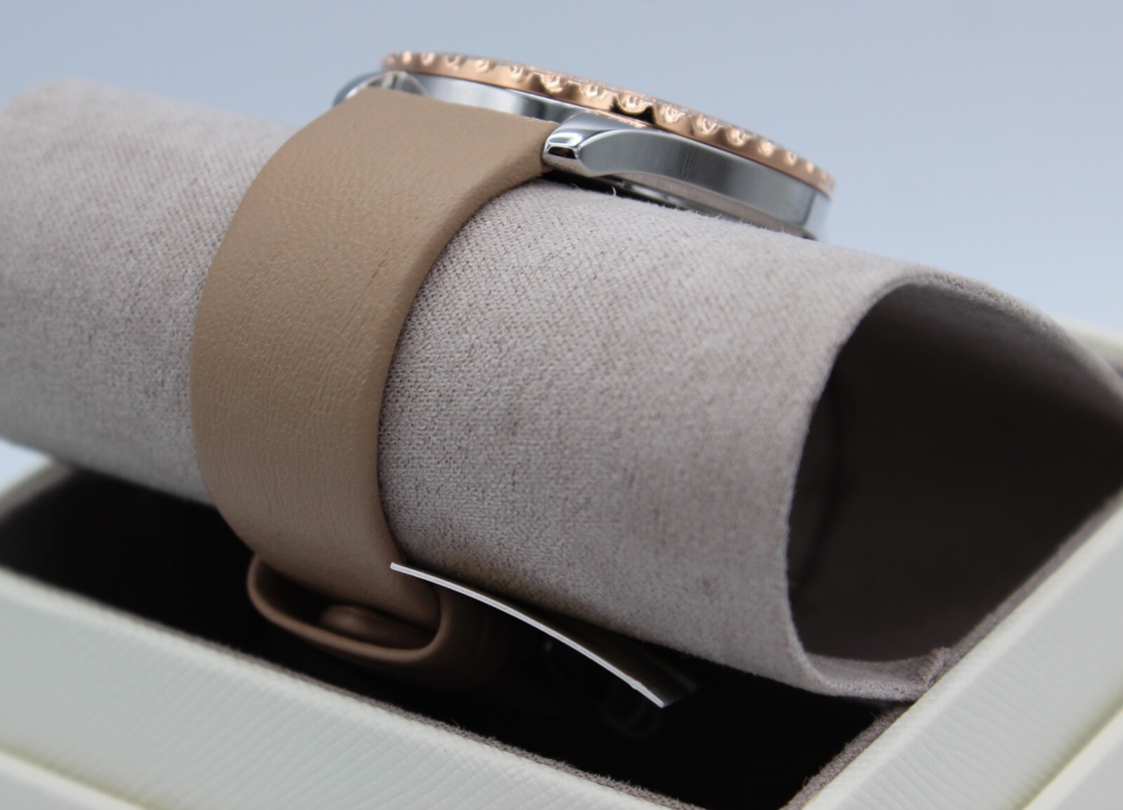NEW AUTHENTIC MICHAEL KORS LAYTON SILVER BROWN LEATHER MOP WOMEN’S MK2910 WATCH