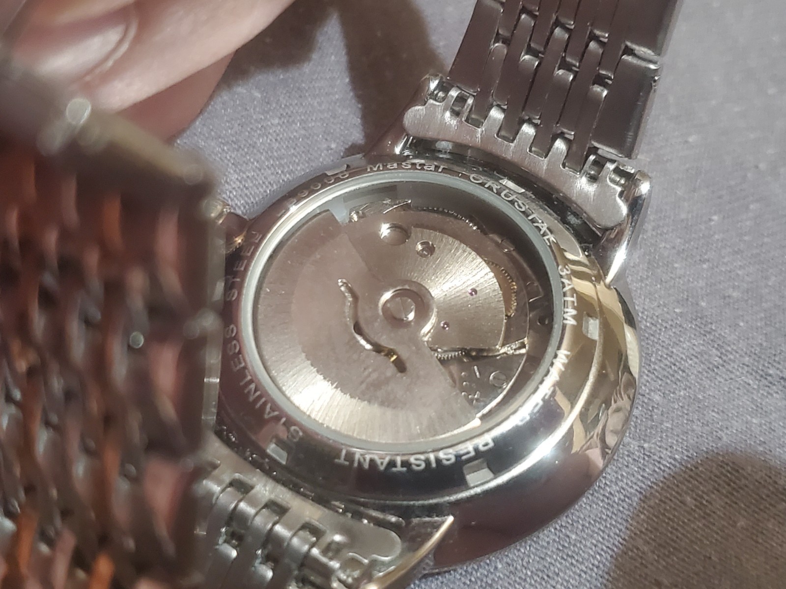 Luobin Automatic Two-Tone Stainless Steel Watch Silver Dial Date 40mm