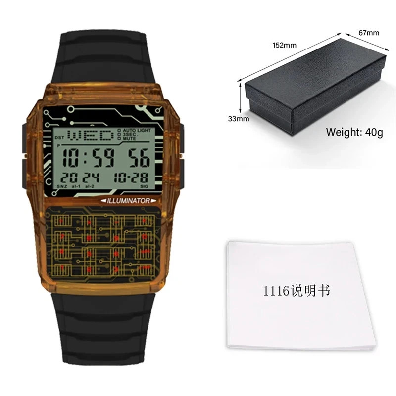 Computer Style Men’s Top Luxury Digital Sports Watch Multifunction Calculator