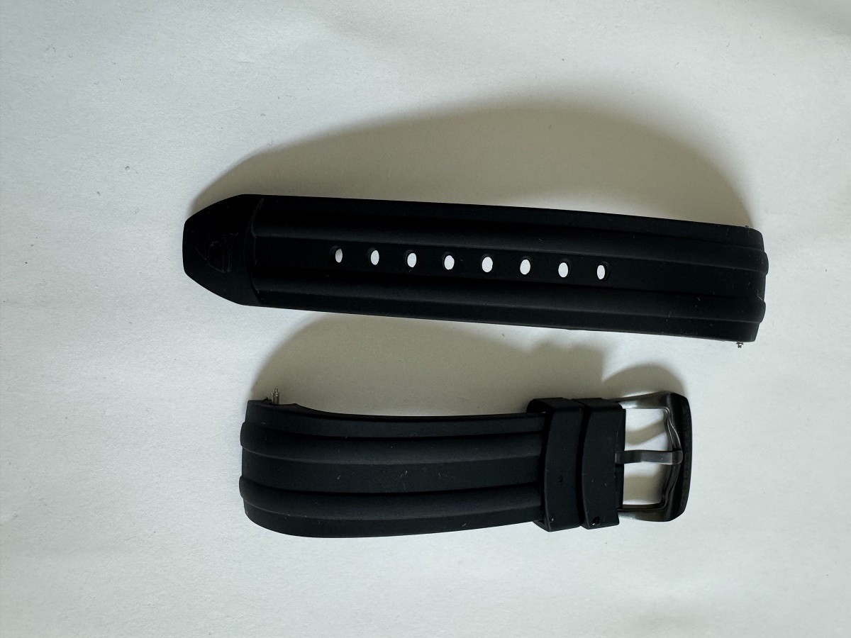 Men Swiss legend Evolution 10064 Silicone/Rubber black band strap