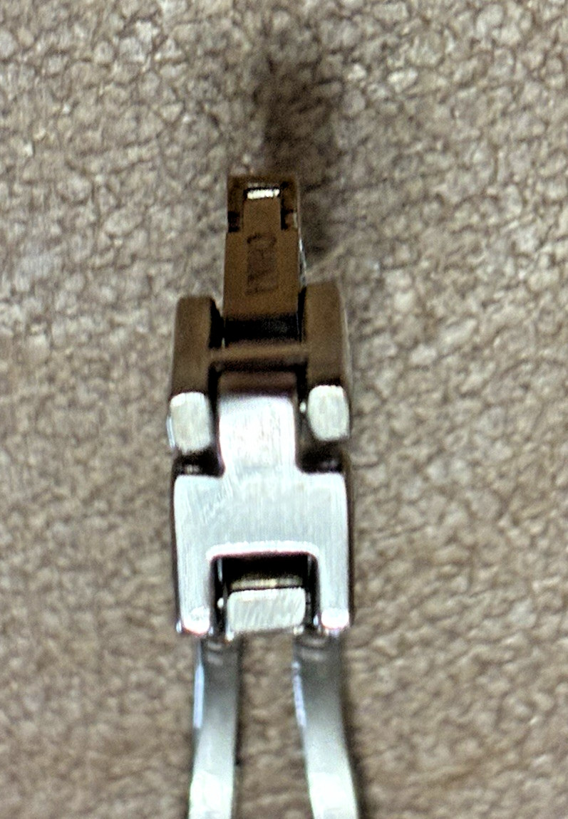 Anne Klein Silver Tone Rectangular Watch Bracelet Fold Over Clasp – WORKS – MINT