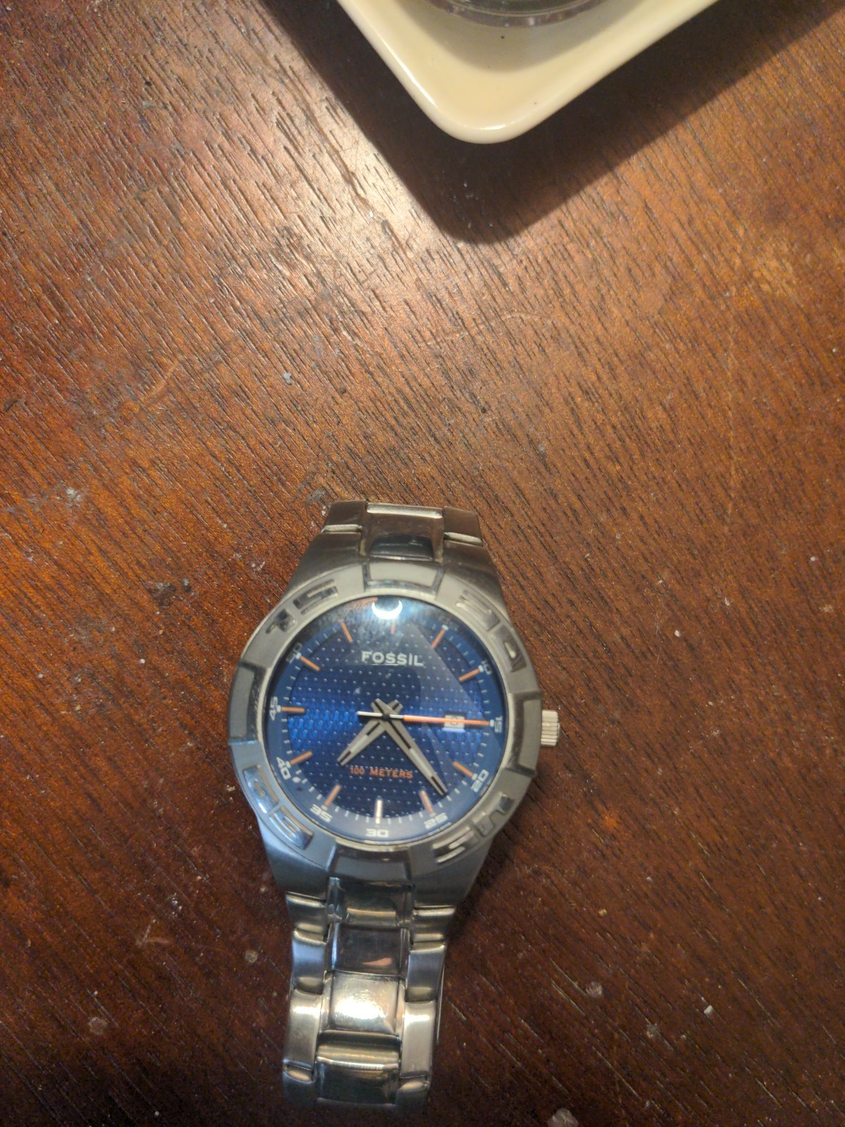 Fossil Blue All Stainless Steel100 Meters/330 Feet Water Resistant AM-3995250609
