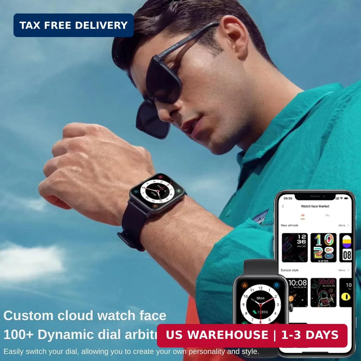 Fitness Smart Watch Activity Tracker 24/7 Heart Rate For Women Men Blood Oxygen