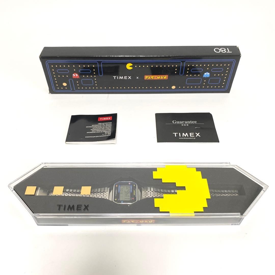 TIMEX PAC MAN Digital Watch INDIGLO Pac Man Theme Stainless Steel Band