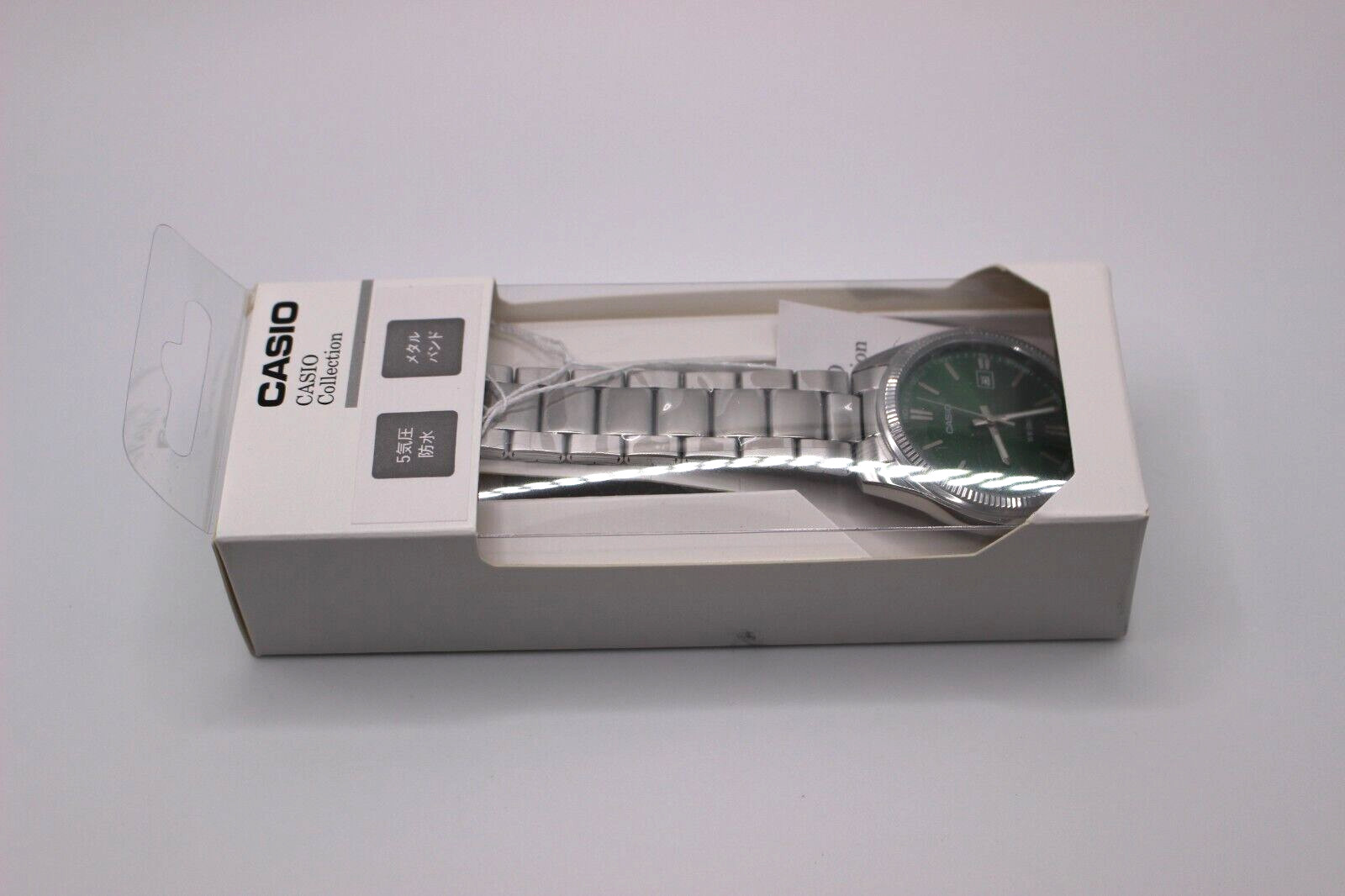 CASIO Collection MTP-1302D-3AJF Green x Silver Mens Watch Dark Dial Analog Gift