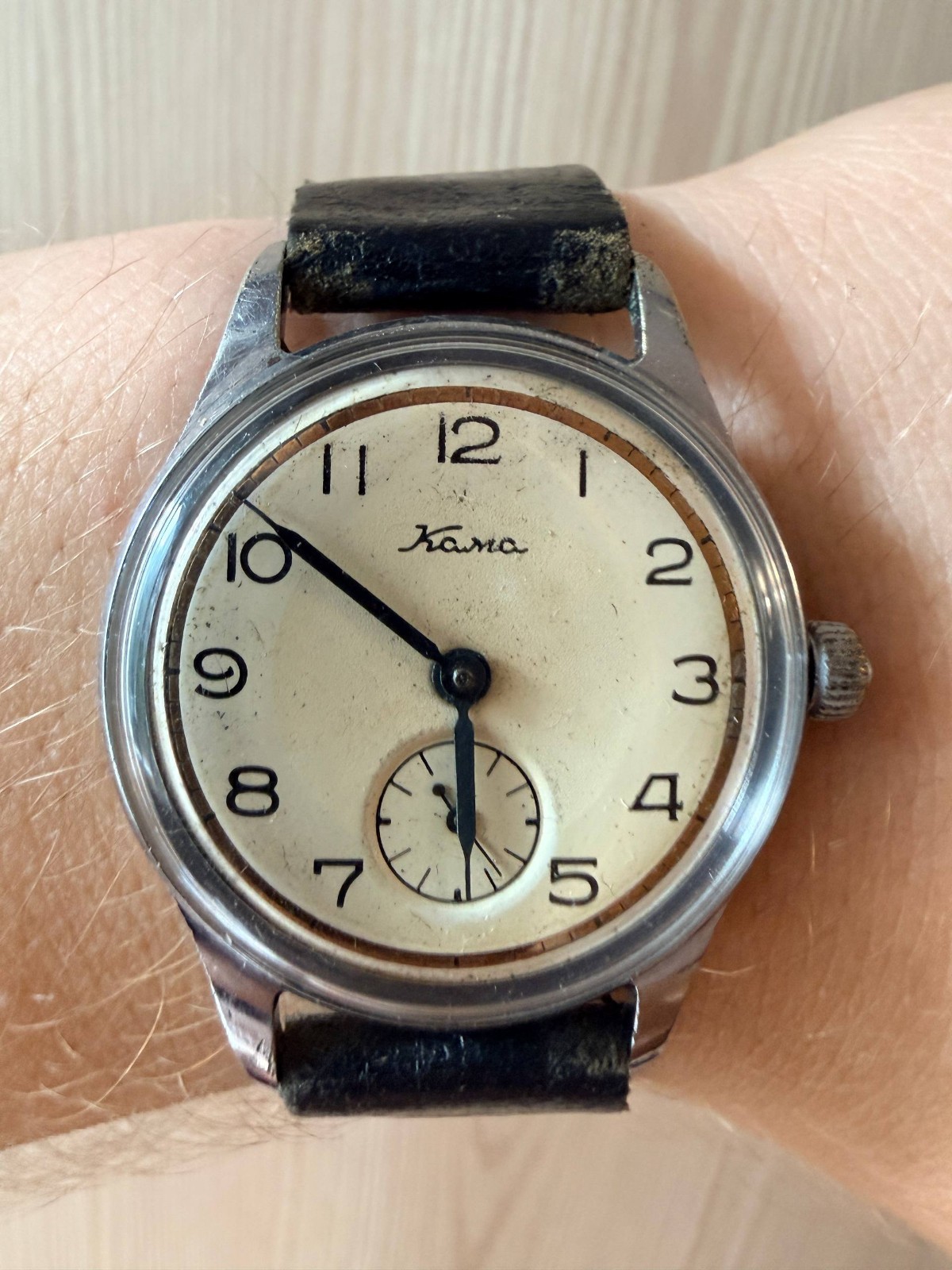 RARE/SERVICED USSR KAMA VOSTOK Soviet Vintage watch 1950 Serial# 00111