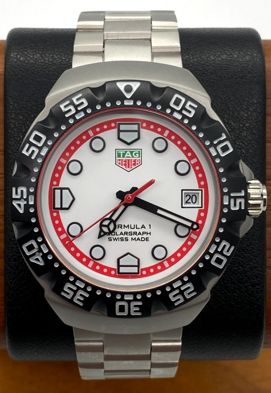 TAG Heuer WBY1111.BA0042 Formula 1 Solargraph 38mm White & Red Dial Men’s Watch
