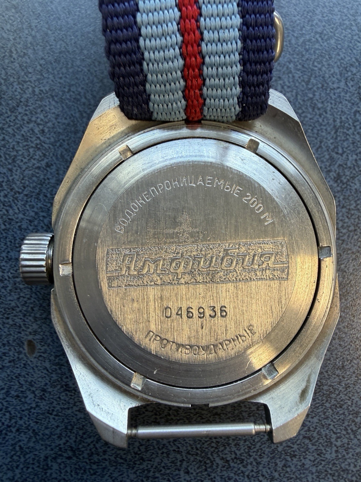 Vostok Russian CCCP Automatic White/Blue Dial NATO Strap