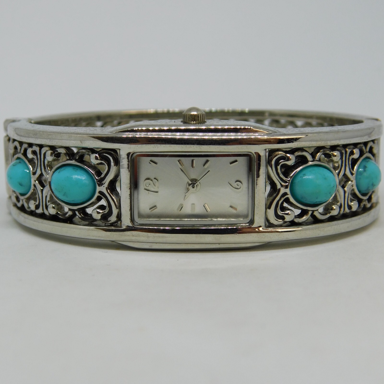 FMD FY1225 Turquoise Inlay Quartz Analog Women’s Watch Sz. 6 1/4″ New Battery