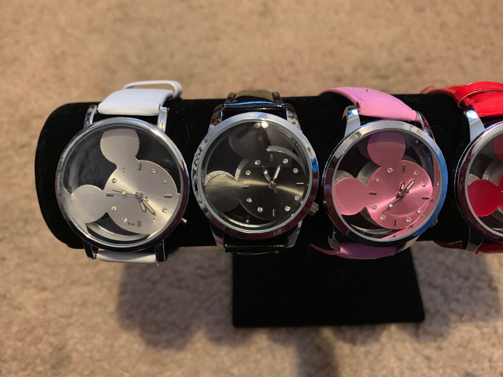NEW MIckey Mouse-Inspired Red, White, Blue, Black, Or Pink Watches Choose One