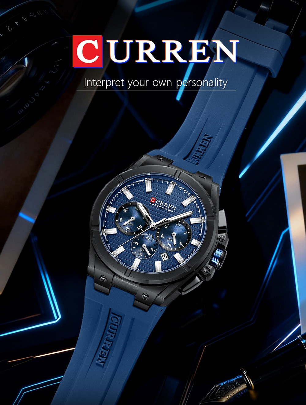 CURREN Men Watch Multifunction Wristwatch Business Male Quartz Watches