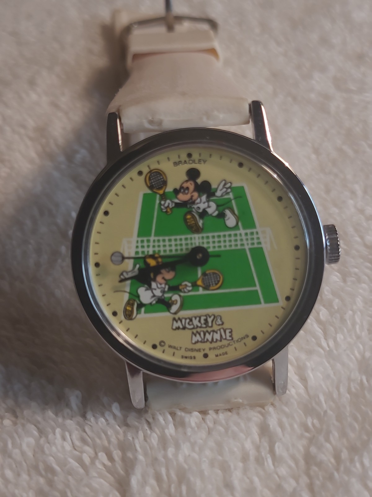 MICKEY & MINNIE MOUSE “RARE Tennis” , Bradley Walt Disney Productions Swiss Made