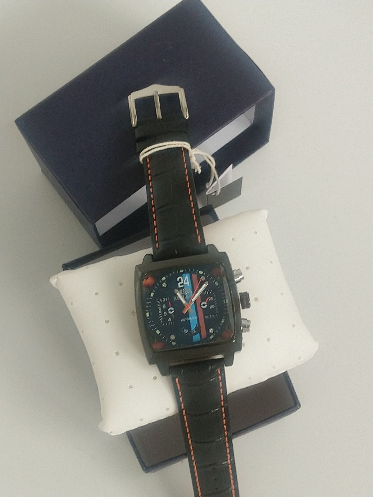 Watch Le Mans Style Steve McQueen Movie Fan New + Boxed Leather Strap
