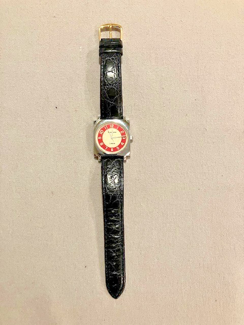 Simon Carter Watch Retro Design Leather Strap Pre Owned