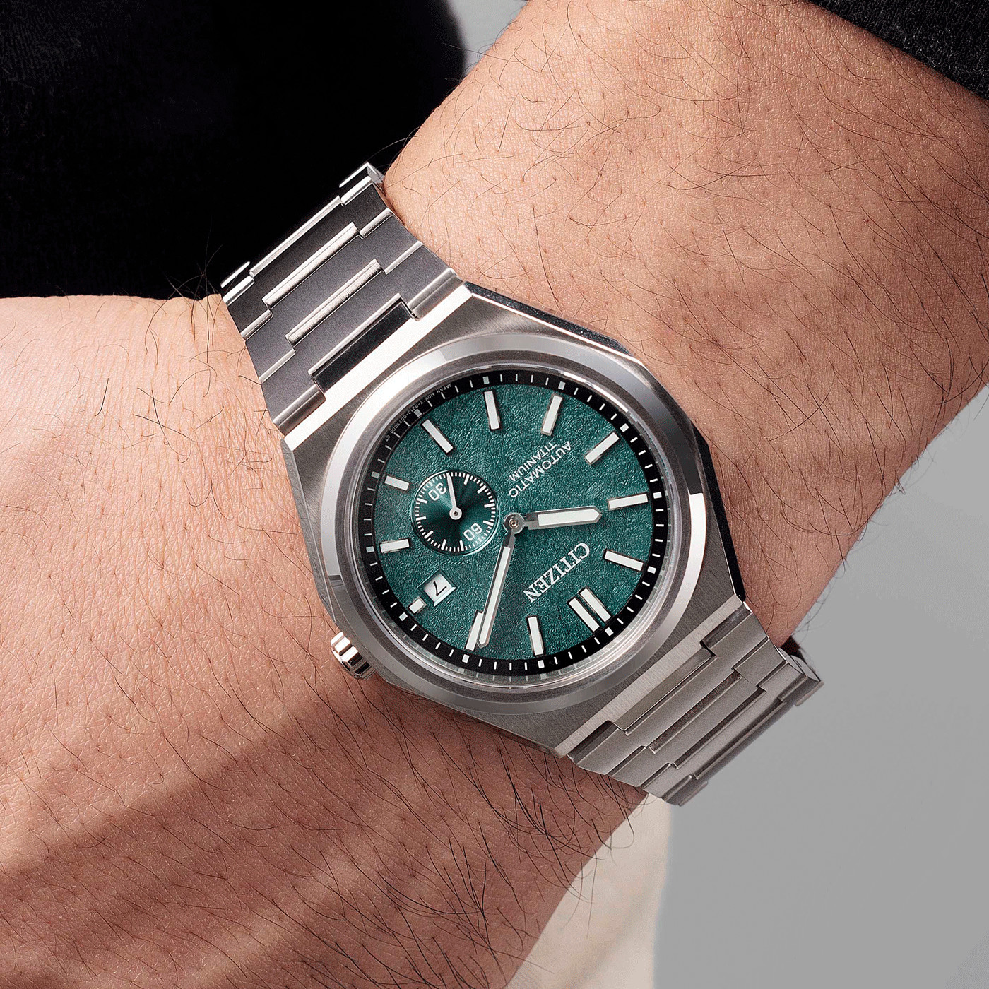Citizen NJ0180-80X Automatic Dark Green Sapphire Titanium Stainless Steel Watch