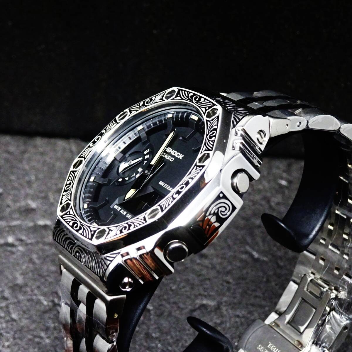 〓New〓MOD Casioak〓G-Shock watch regular GA2100CM with main body Stainless steel