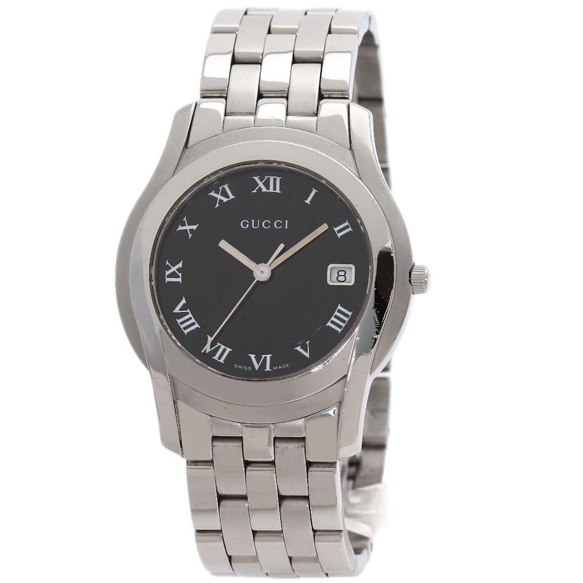 GUCCI Round face Watches 5500M Stainless Steel/Stainless Steel mens