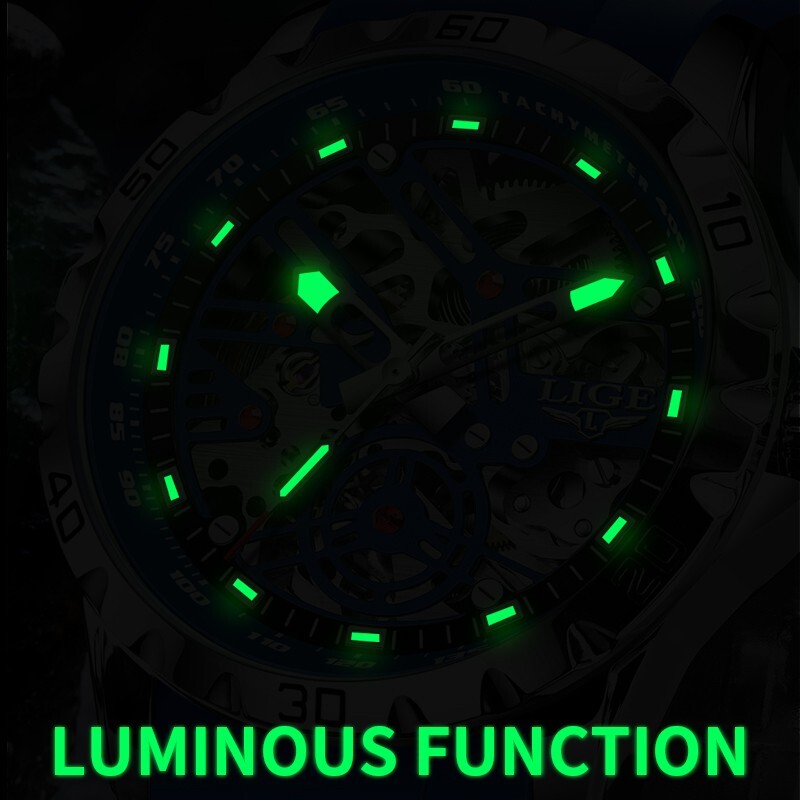Luxury Men Watch Automatic Mechanical Luminous Waterproof Sport Man Wristwatch
