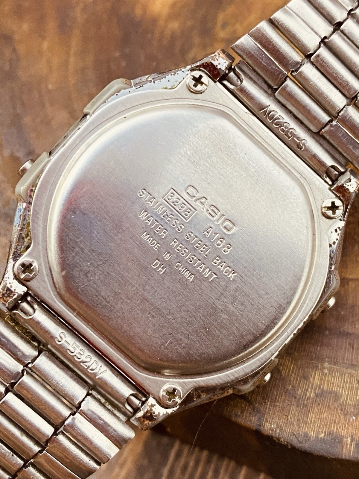 Casio A168 Illuminator Digital Watch Silver Electro Luminescence #8491