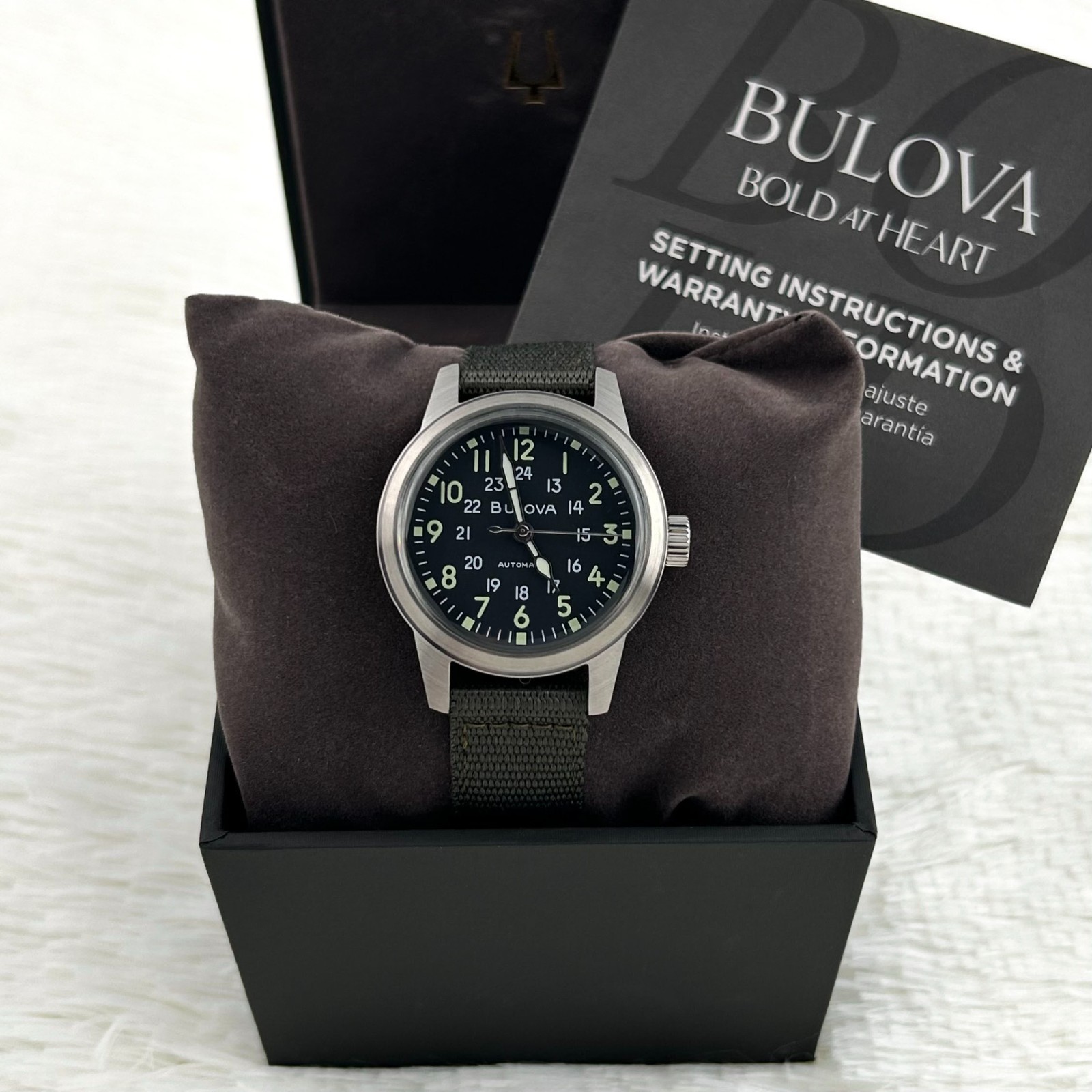 Bulova 96A259 Hack VWI Special Edition Automatic Black Dial Men’s Watch 38mm