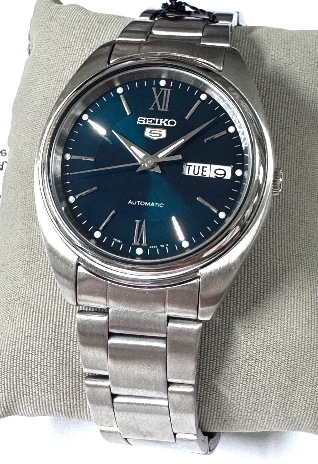 Seiko 5 Automatic SNXA21 SNXA21K1 Day Date Green Dial Steel Watch