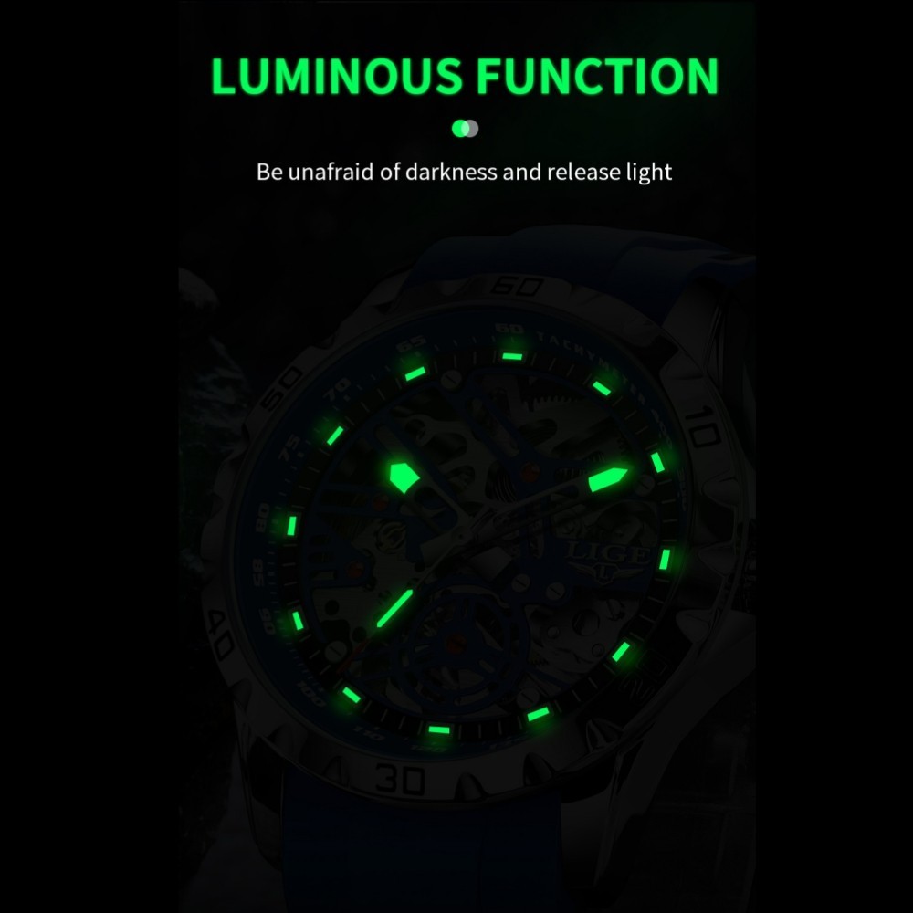 Men Business Watch Automatic Mechanical Luminous Waterproof Diver Wristwatch HOT