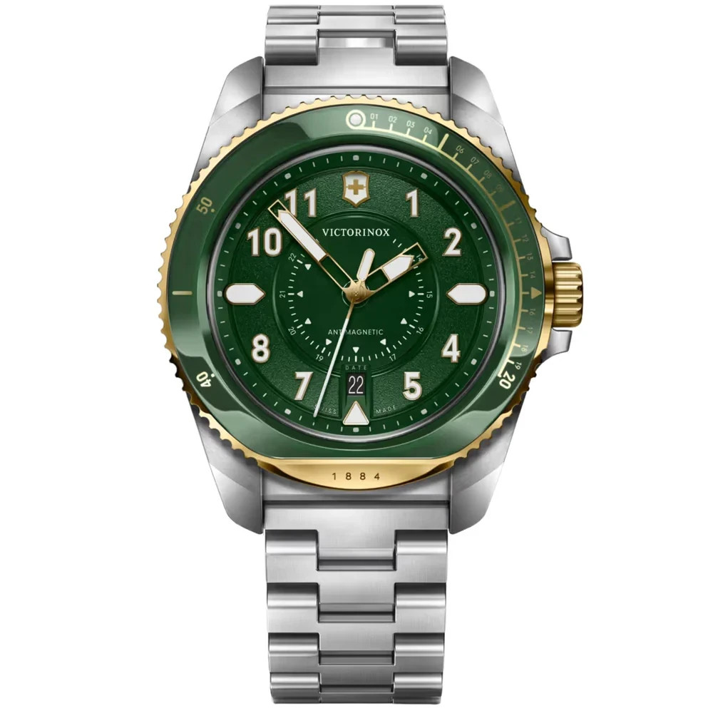 Victorinox Journey 1884 Men’s Quartz Watch 242012 Green Dial 43mm Steel 200M