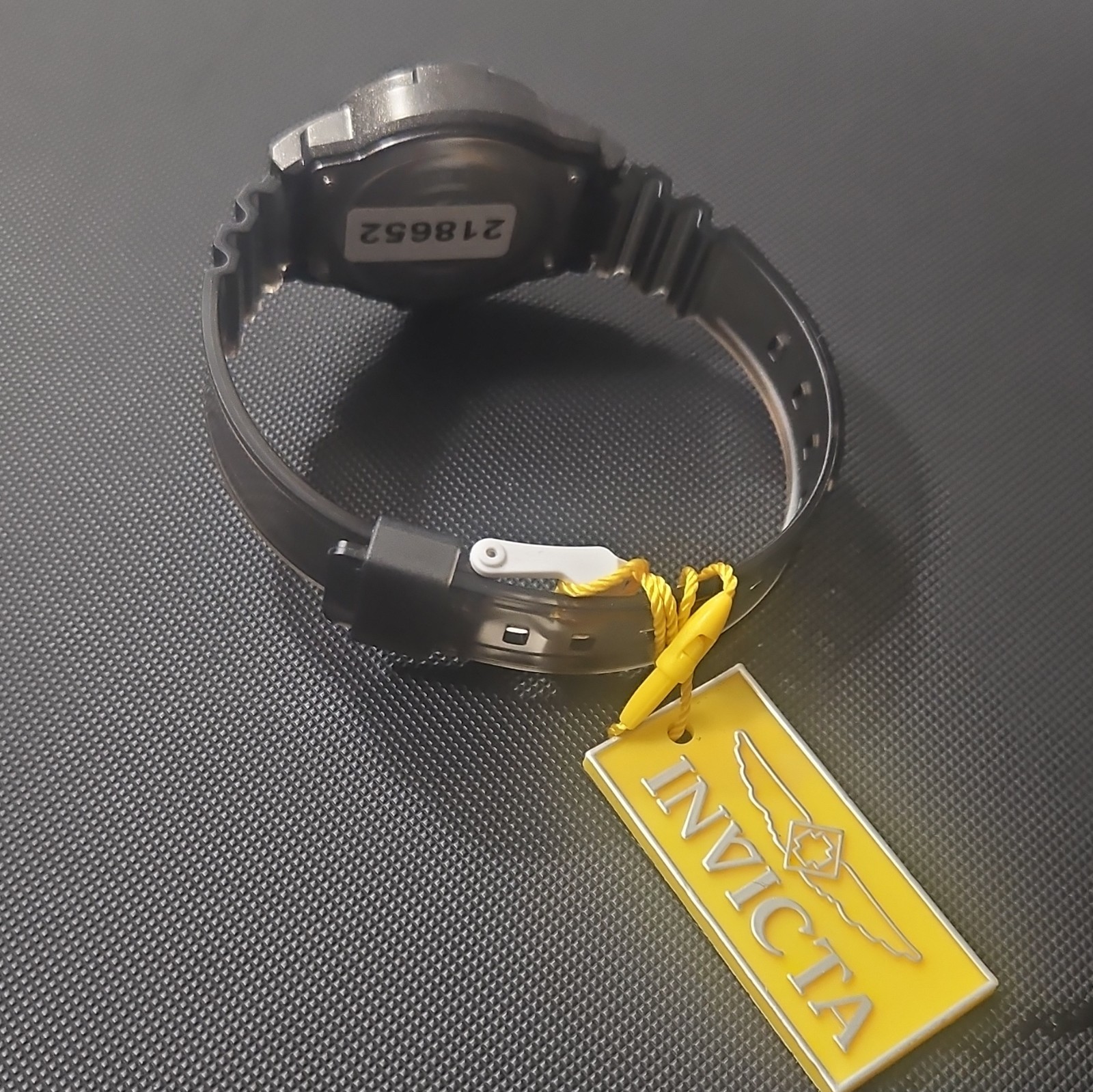 Invicta Celestial Quartz Analog Watch Black Plastic Strap Black Dial Box
