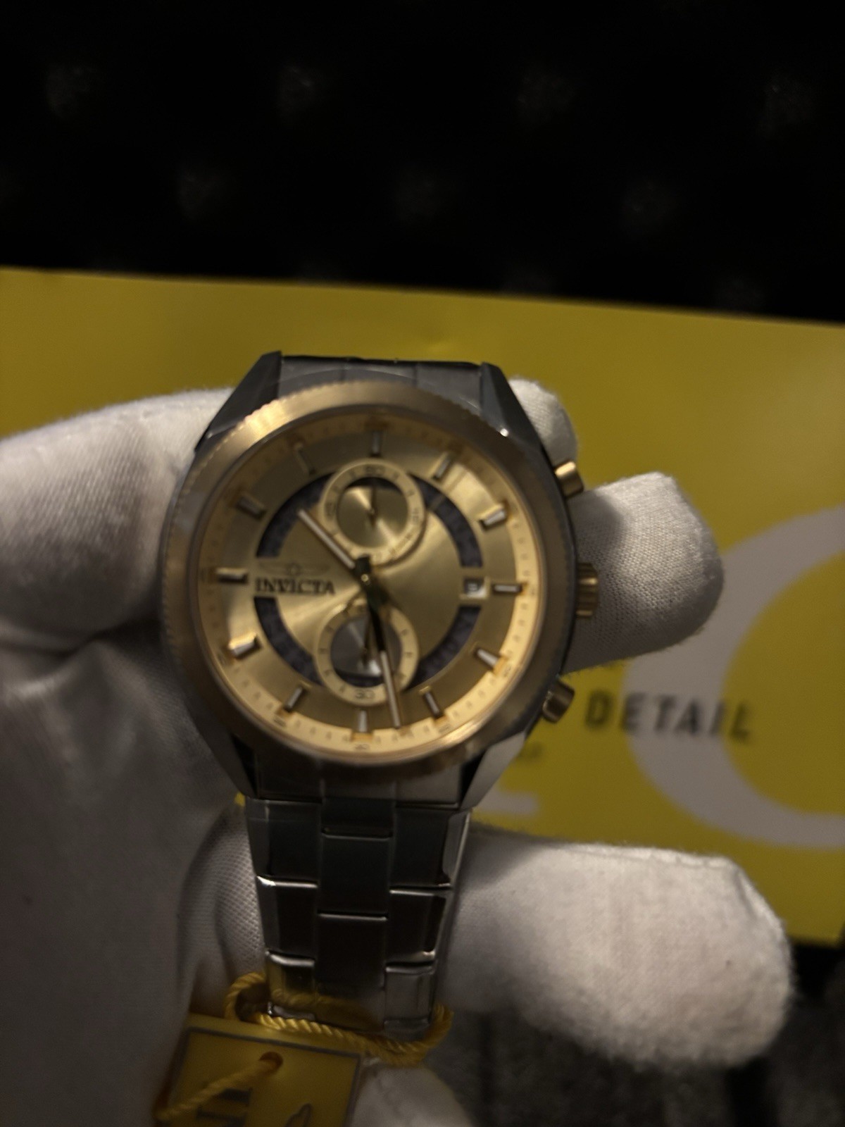 Invicta I-Force Men’s Chronograph Quartz 46mm Silver SS Blue/Gold Dial 100m