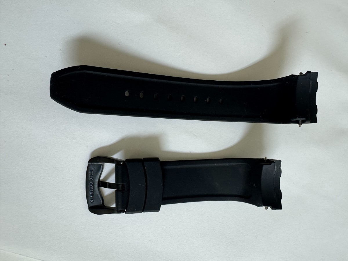 Men Swiss legend Evolution 10064 Silicone/Rubber black band strap