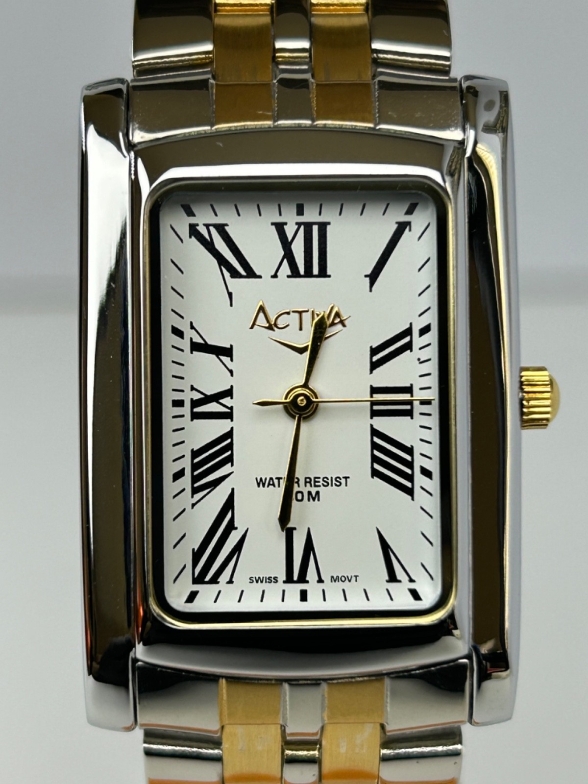 Vintage Activa by Invicta Ladies Two-Tone Tank SF221-009 Full Set Box & Papers