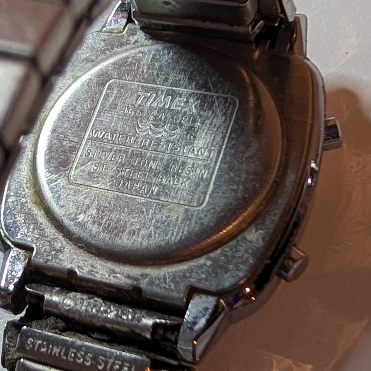 Vintage Timex LCD Preset Countdown Timer Watch, Silver-Tone, Flex Band, Japan