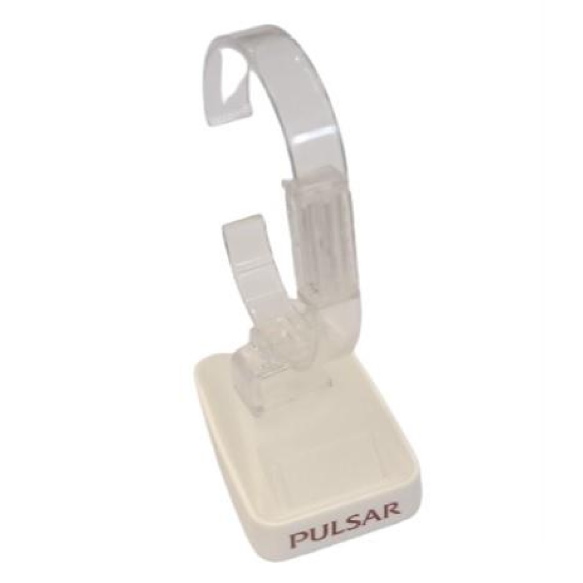 Watch Stand Single Display Pulsar White Minimalist Leatherette Cushion for Desks