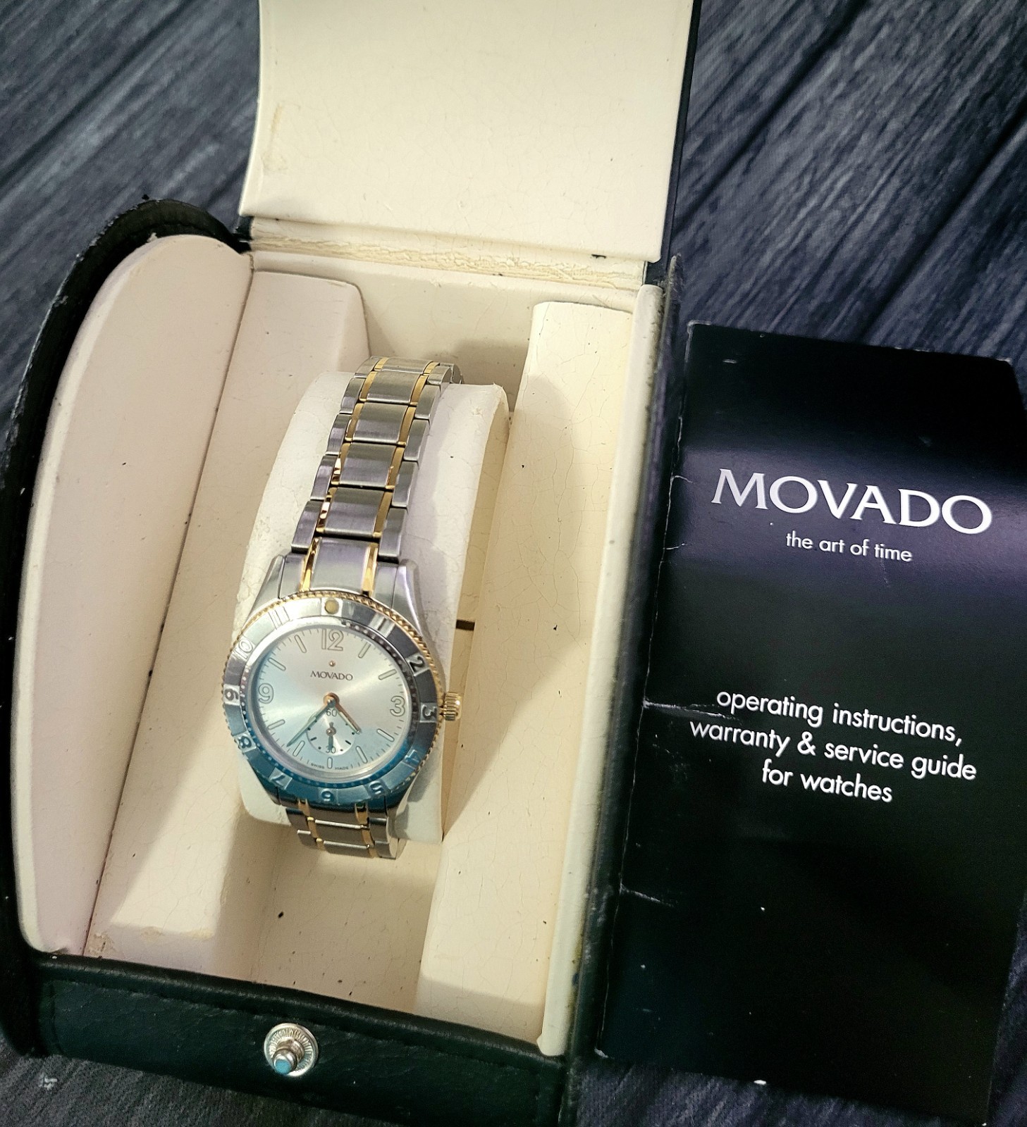 Vintage Ladies Movado Gentry 84 E9 1860 Sub Sec Swiss Watch