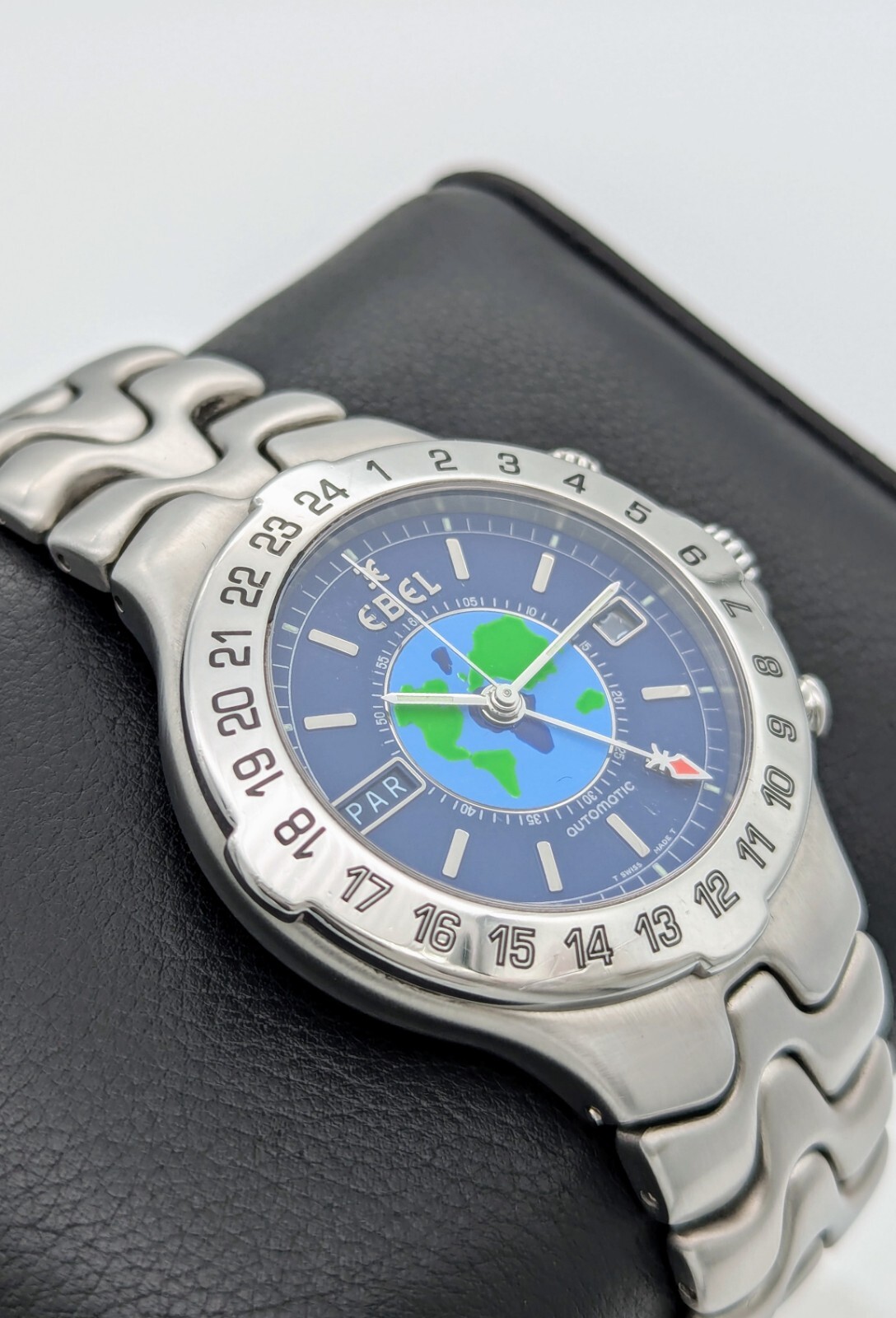 Ebel Sportwave Meridian Automatic World Timer Stainless Steel Ø1 9/16in Uhr 32