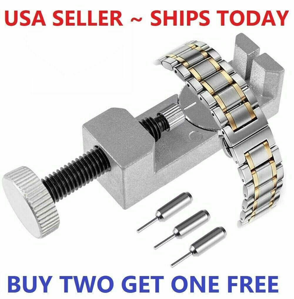 Metal Adjustable Watch Band Strap Bracelet Link Pin Remover Repair Tool Kit US
